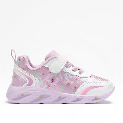 Πλάγια όψη του Lelli Kelly sneaker που δείχνει τα σημεία όπου ενεργοποιούνται τα φωτάκια.