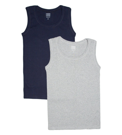 Αμάνικο φανελάκι αγοριού σε μονόχρωμο σχέδιο με στρογγυλή λαιμόκοψη. Άνετο και πρακτικό, ιδανικό για καθημερινή χρήση ή ως εσώρουχο. 100% οργανικό βαμβάκι